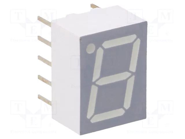 Display: LED; 7-segment; 10mm; 0.39"; No.char: 1; red; 0.28÷3mcd VISHAY TDSR1060