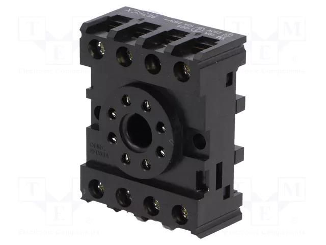 Socket; PIN: 8; for DIN rail mounting; octal; MKS OMRON PF083A-E