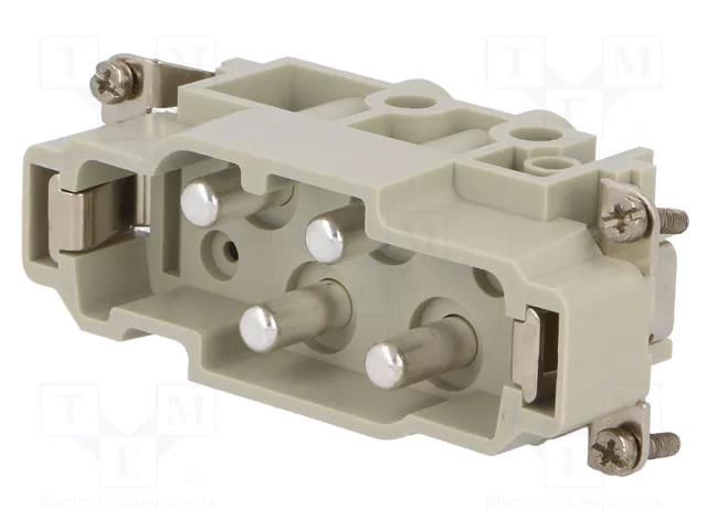 Connector: HDC; contact insert; male; EPIC POWER K; PIN: 4; 4+PE LAPP 44424041