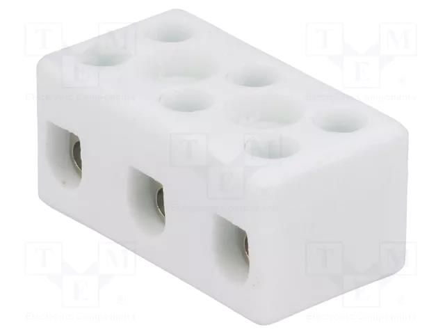 Connector: terminal block; 32A; 450V; hot condition; white matt SIMET SI-CPO-5A-3P
