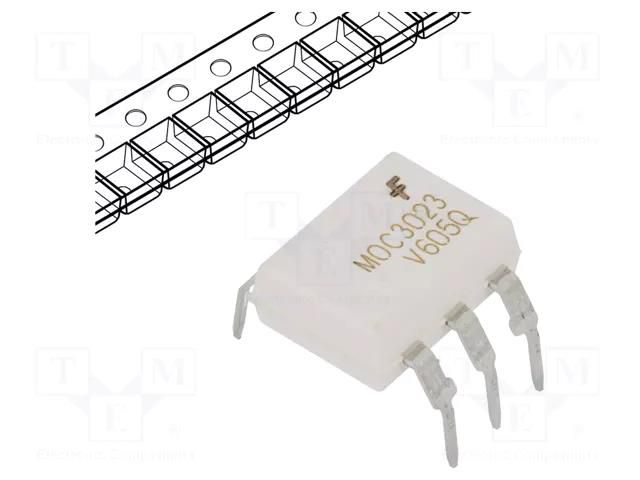 Optotriac; 4.17kV; triac; DIP6; Ch: 1; MOC302XM ONSEMI MOC3023TVM