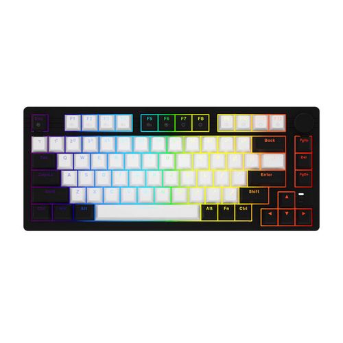 Dareu EK75 RGB wired keyboard (black and white), Dareu EK75 white-black