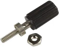 BINDING POST, 15A, #6-32, STUD, BLACK 111-0703-001