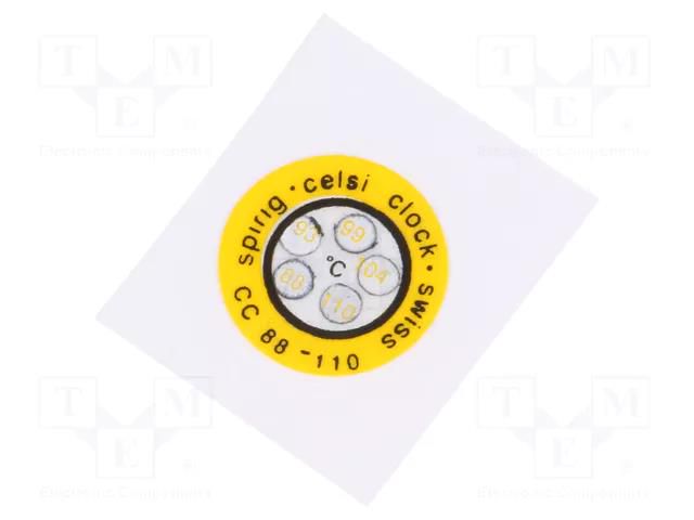 Temperature indicator; 88°C,93°C,99°C,104°C,110°C; °C; Ø14mm SPIRIG CC-088/110