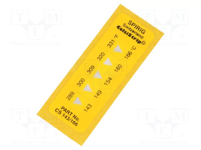 Temperature indicator; 143°C,149°C,154°C,160°C,166°C; °C,°F SPIRIG CS-143/166