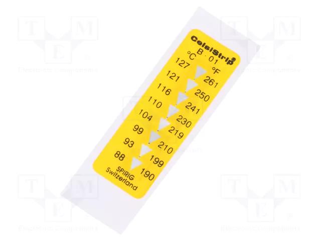 Temperature indicator; °C,°F; Resistance to: mineral oils,water SPIRIG CS-B-01