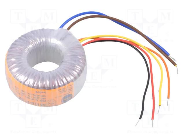 Transformer: toroidal; 30VA; 230VAC; 12V; 12V; 1.25A; 1.25A; Ø: 74mm TALEMA 55110-P1S2