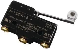 MICROSWITCH, ROLLER LEVER SPDT 15A 250V Z-15GW2-B