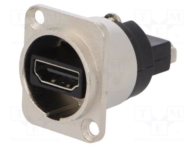 Coupler; HDMI socket,both sides; FT; shielded; 19x24mm; metal CLIFF CP30116