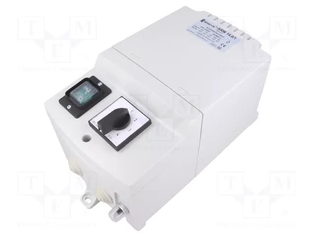 Regulator; speed; 230VAC; 1-phase fun motors speed control; IP30 BREVE TUFVASSONS ARW-14.0