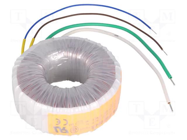 Transformer: toroidal; 100VA; 230VAC; 24V; 4.167A; Leads: cables TALEMA 58-0100-024-S