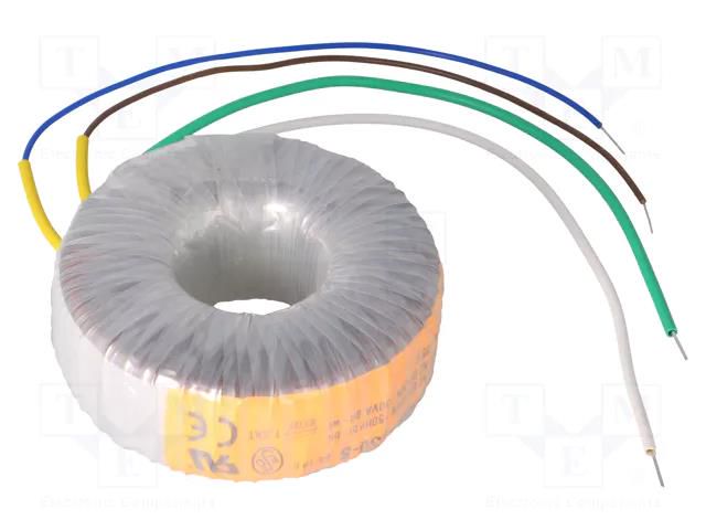 Transformer: toroidal; 50VA; 230VAC; 30V; 1.667A; Leads: cables TALEMA 58-0050-030-S