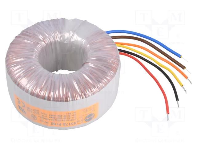 Transformer: toroidal; 300VA; 230VAC; 25V; 25V; 6A; 6A; Leads: cables TALEMA 55173-P1S2