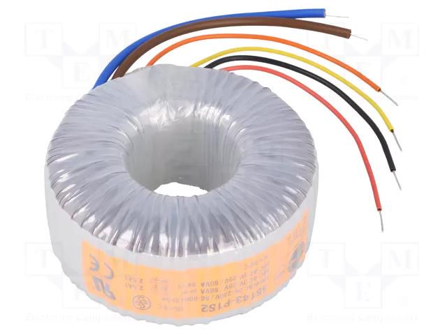 Transformer: toroidal; 120VA; 230VAC; 25V; 25V; 2.4A; 2.4A; Ø: 96mm TALEMA 55143-P1S2