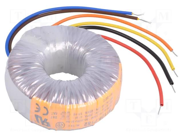 Transformer: toroidal; 50VA; 230VAC; 12V; 12V; 2.083A; 2.083A TALEMA 55120-P1S2