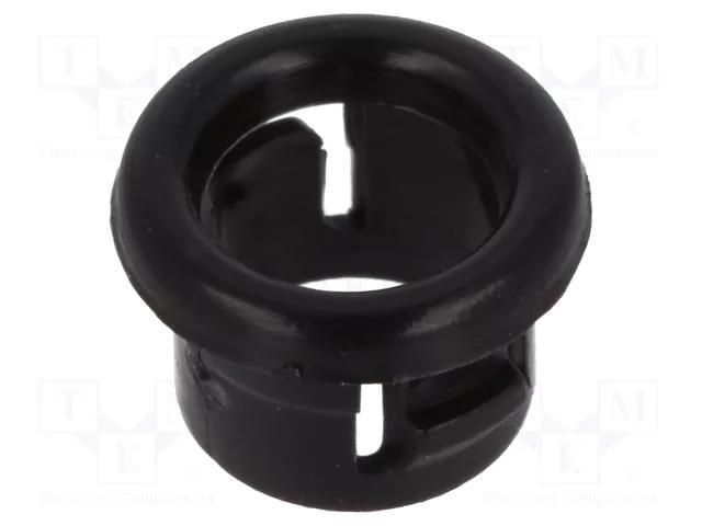 Grommet; Ømount.hole: 7.1mm; Øhole: 5.8mm; black KSS WIRING SB-7S