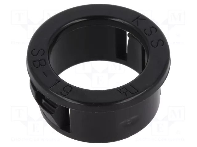 Grommet; Ømount.hole: 19.1mm; Øhole: 14.3mm; black KSS WIRING SB-19
