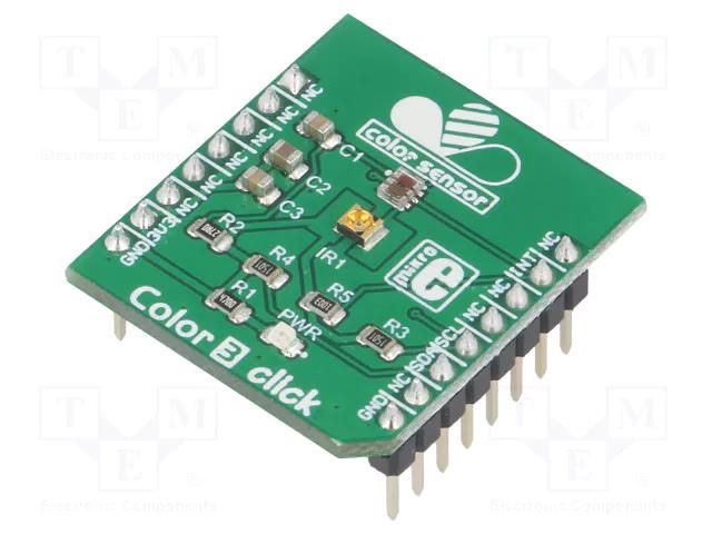 Click board; prototype board; Comp: TCS3771; colour sensor MIKROE MIKROE-2103