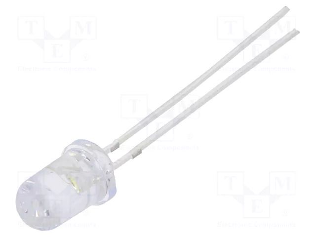 LED; white cold; 5mm; 43000÷60000mcd; 15°; Front: convex; 6500K OPTOSUPPLY OSW44P5111A