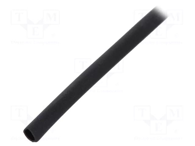 Heat shrink sleeve; thin walled; 3: 1; 1.5mm; L: 30m; black; reel HELLERMANNTYTON TF31-1.5/0.5BK30