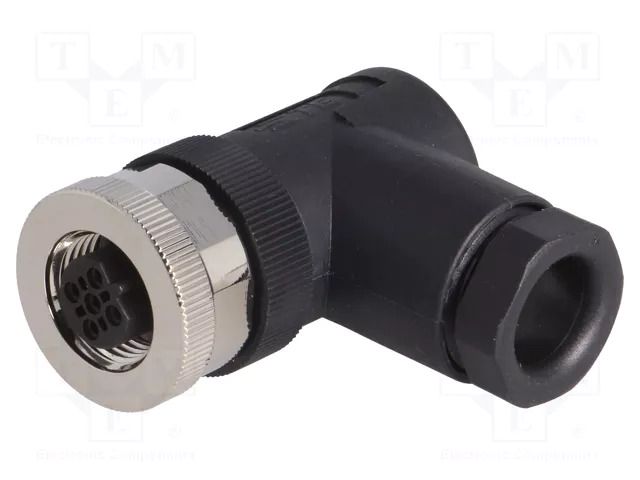 Connector: M12; plug; PIN: 5; female; 60V; angled 90°; IP67; 4A; 6÷8mm TE Connectivity T4112402051-000