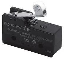 MICROSWITCH, SHORT HINGE, DPDT, 250V, 10A DZ-10GW22-1B