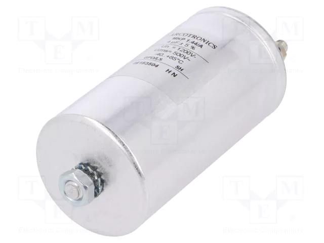 Capacitor: polypropylene; 4uF; Leads: M6 screws; ESR: 2mΩ; M8 screw KEMET C44APFP4400ZA0J