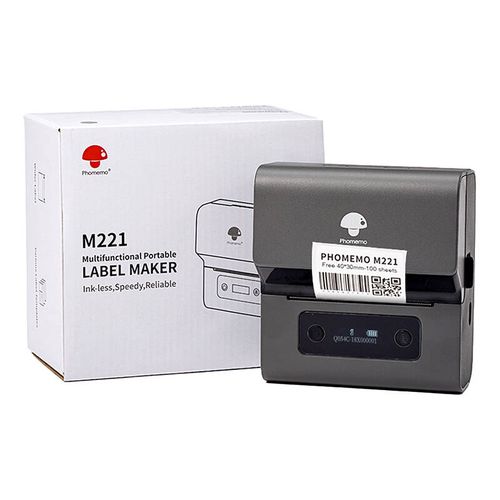 Phomemo M221 portable label printer (gray-black), Phomemo M221-GB