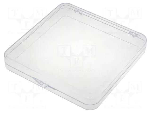 Container: single; polystyrene,polycarbonate; 121x121x14mm LICEFA V5-124