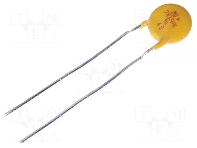 Varistor: metal-oxide; THT; 20VAC; 26VDC; 33V; ±10%; 250A; Ø9mm; 2.4J SR PASSIVES VAR7-20
