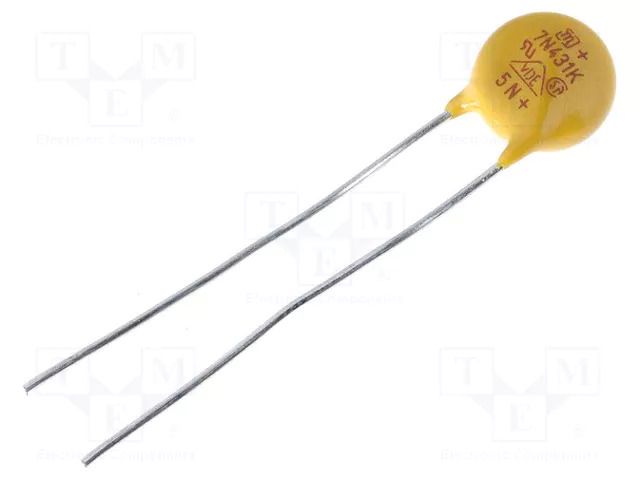 Varistor: metal-oxide; THT; 275VAC; 350VDC; 430V; ±10%; 1.2kA; Ø9mm SR PASSIVES VAR7-275