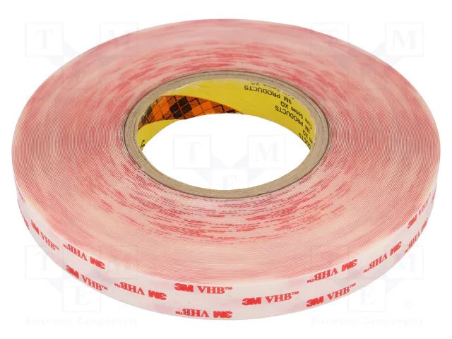 Tape: fixing; W: 19mm; L: 33m; Thk: 0.5mm; acrylic; transparent 3M 3M-4905-19-33