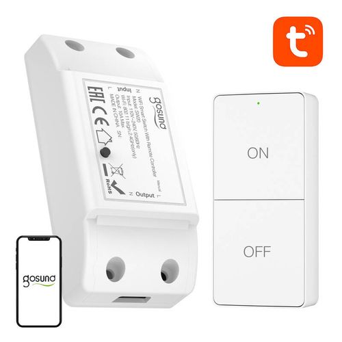 Gosund SW20 10A WiFi Smart Switch + Remote Control, Tuya, Gosund SW20