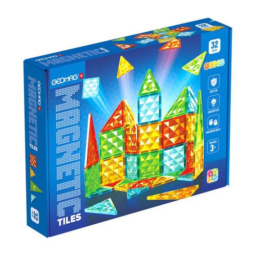 Geomag Gems 32 magnetic tiles, Geomag 4101