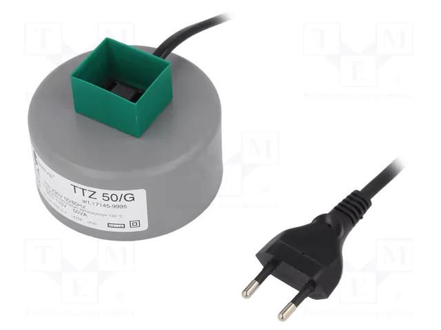 Transformer: toroidal; 50VA; 230VAC; 110V; 0.45A; Ø: 82mm; H: 60mm BREVE TUFVASSONS TTZ50/G230/110V