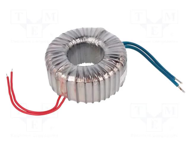 Transformer: toroidal; 250VA; 230VAC; 12V; 20.83A; Leads: cables INDEL TST250W/12V