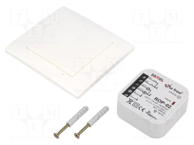 Wireless control set; IP20; EXTA FREE; -10÷55°C; 868.32MHz ZAMEL RZB-04
