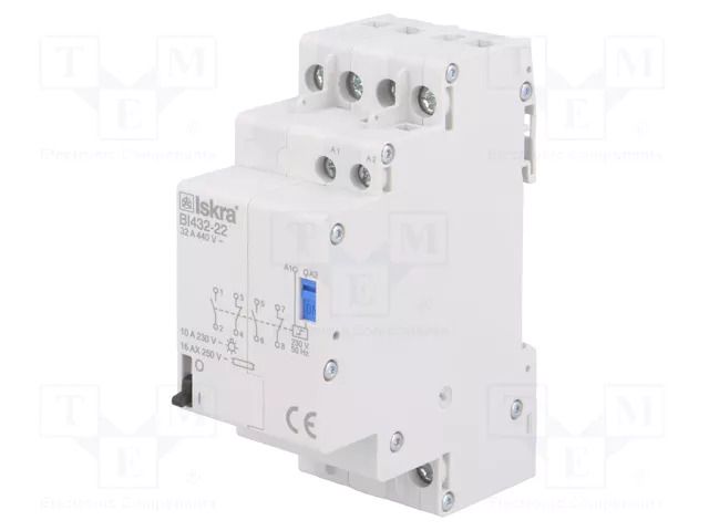 Relay: installation; bistable,impulse; NC x2 + NO x2; BI; 32A ISKRA BI432-22/230VAC