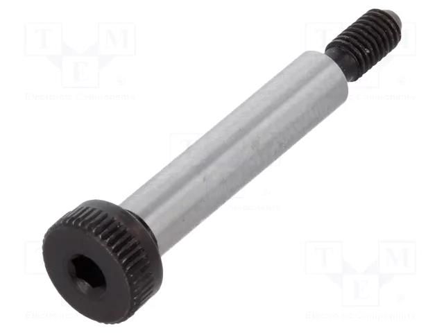 Shoulder screw; steel; M3; 0.5; Thread len: 7mm; hex key; HEX 2mm ELESA+GANTER ISO7379-4-M3-20