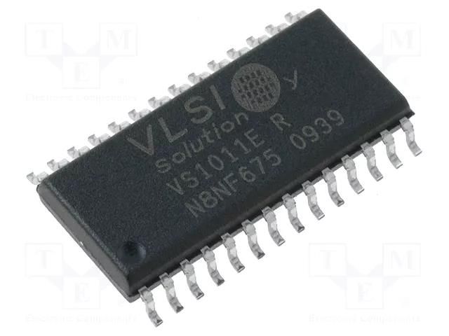 IC: interface; codec audio; SPI; SMD; SO28; Formats: MP3 VLSI VS1011E-S