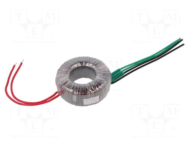 Transformer: toroidal; 50VA; 230VAC; 19V; 19V; 1.31A; 1.31A; Ø: 85mm INDEL TST50W/2X19V