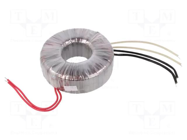 Transformer: toroidal; 300VA; 230VAC; 55V; 55V; 2.72A; 2.72A; H: 58mm INDEL TST300W/2X55V