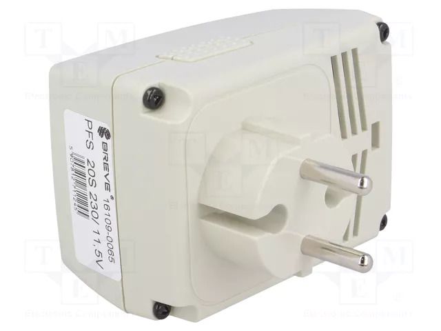 Power supply: transformer type; non-stabilised,mains,plug-in BREVE TUFVASSONS PFS20S/11.5V