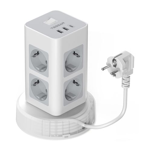 Tessan TPS03RX-DE-C power strip (white), Tessan TPS03RX-DE-C
