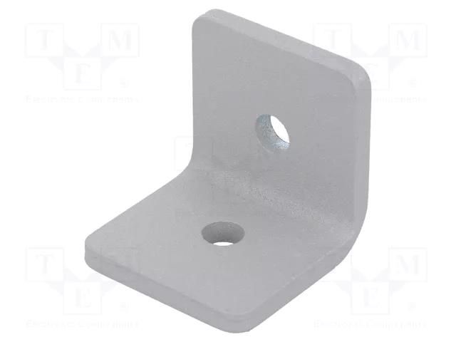 Angle bracket; for profiles; with bore without countersunk ELESA+GANTER GN967-40-40-L-2-SR