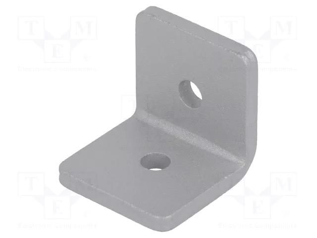 Angle bracket; for profiles; with bore without countersunk ELESA+GANTER GN967-30-30-L-2-SR