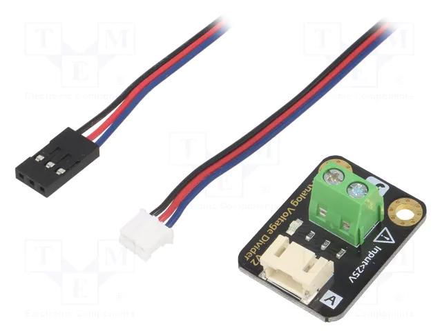 Sensor: voltage; analog; 3.3÷5VDC; Ch: 1; Gravity; Range: 0,0245÷25V DFROBOT DF-DFR0051