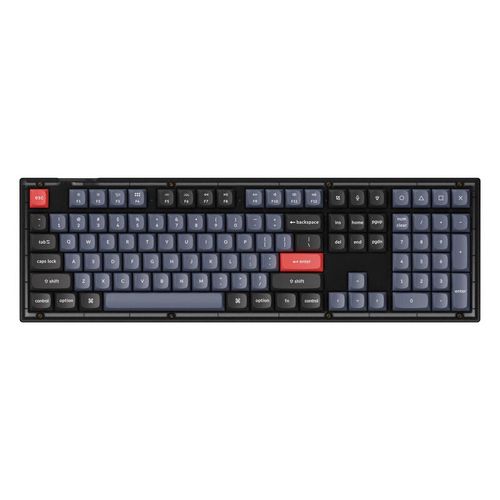 Keychron V6 QMK/VIA RGB Knob Brown Switch Mechanical Keyboard (black), Keychron V6-C3