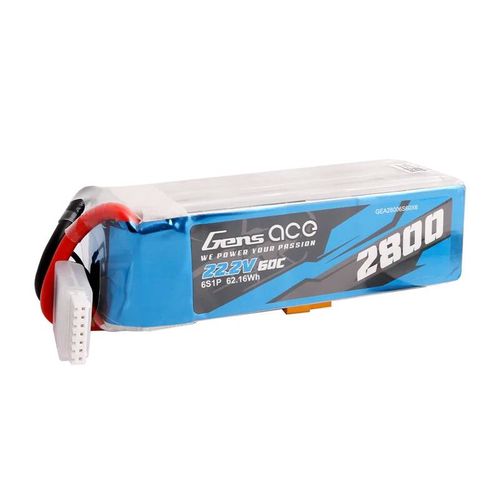 Lipo Gens ace 2800mAh 22.2V 60C 6S1P battery with XT60 connector, Gens ace GEA28006S60X6