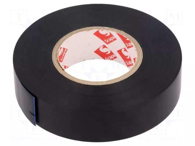 Tape: fixing; W: 19mm; L: 33m; Thk: 0.11mm; black; -30÷105°C; 180% SCAPA SCAPA-2763-19/33
